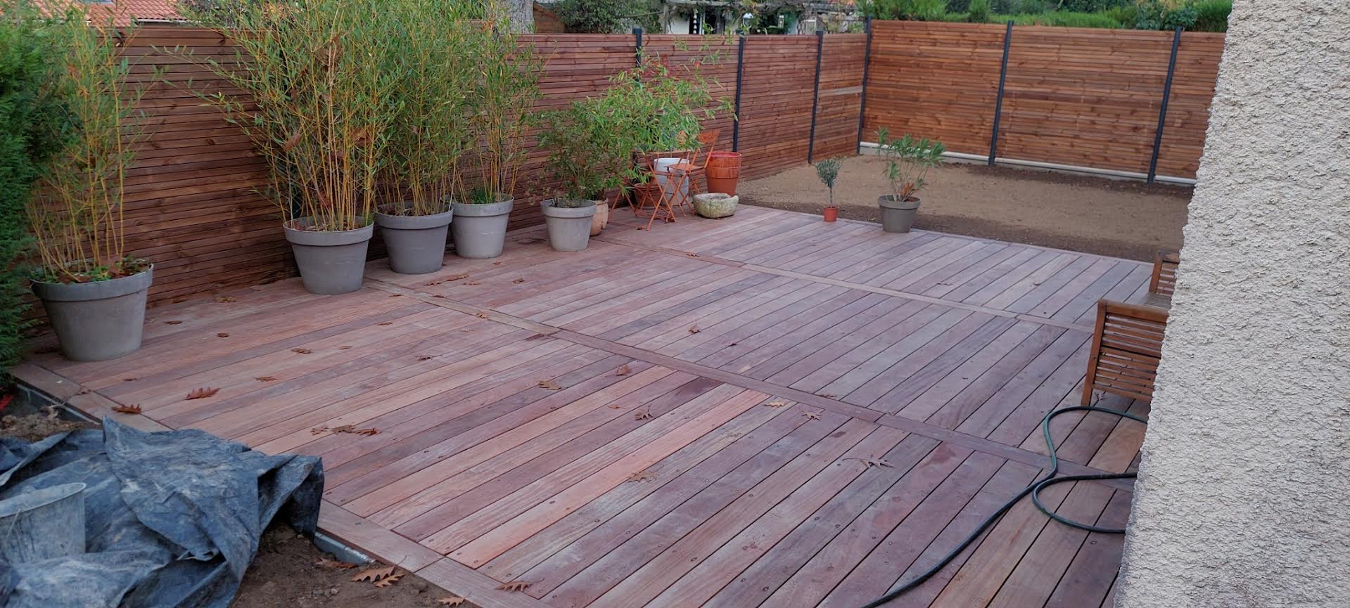 Terrasse de maison en bois